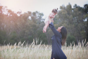 Baby photography outside mother and baby portrait