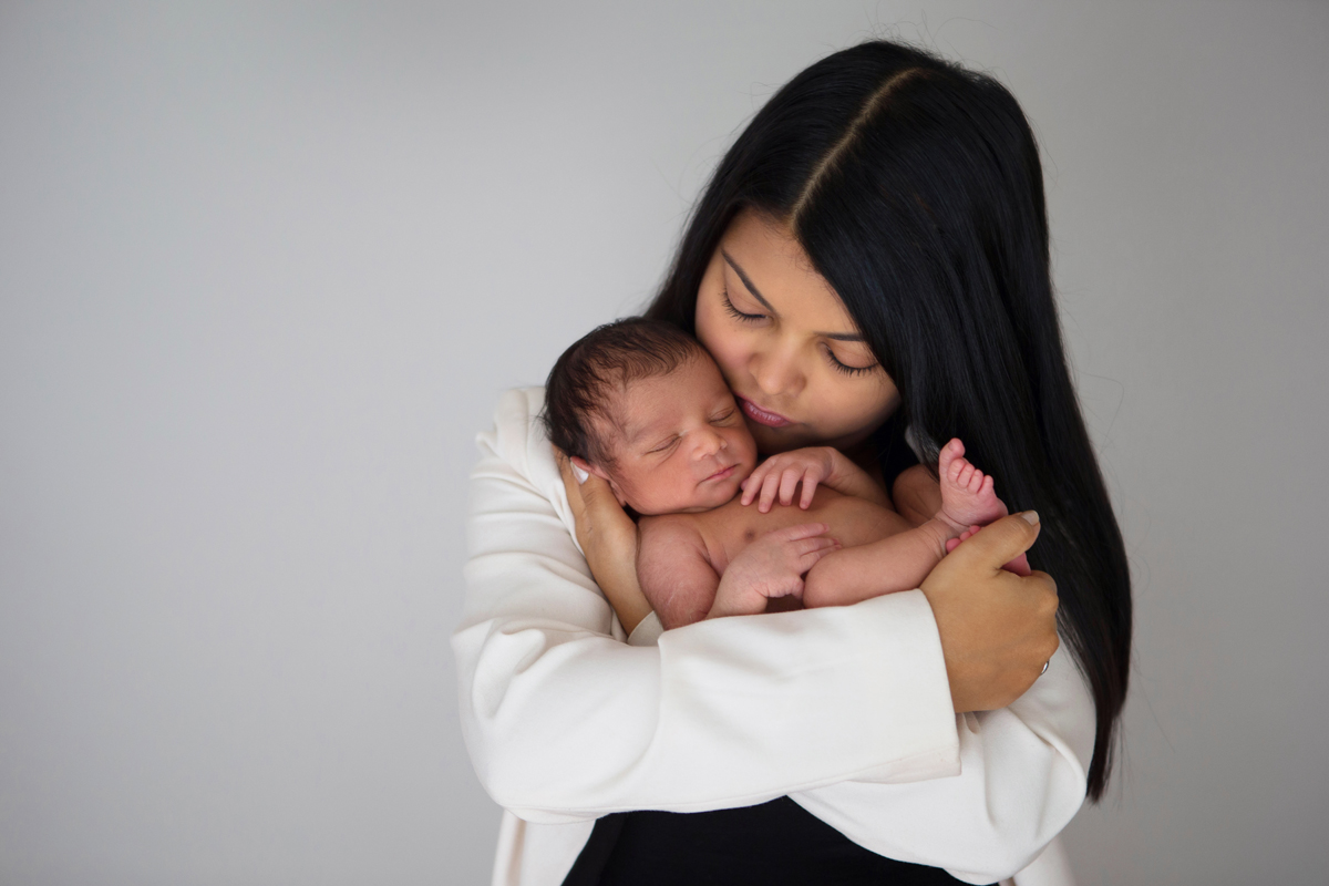 Mother and baby newborn photography