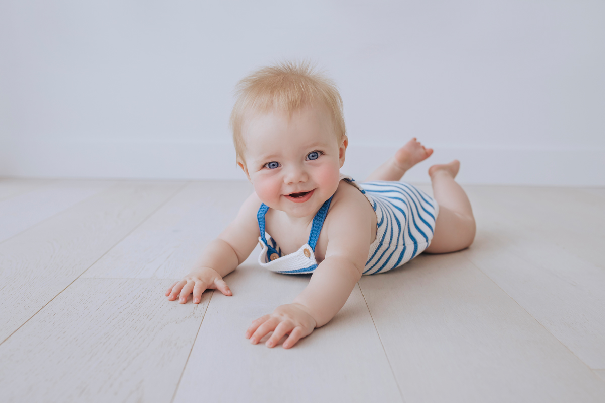 Adorable baby photography in studio